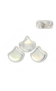 Ginko Leaf Beads 7.5x7.5mm Crystal ab